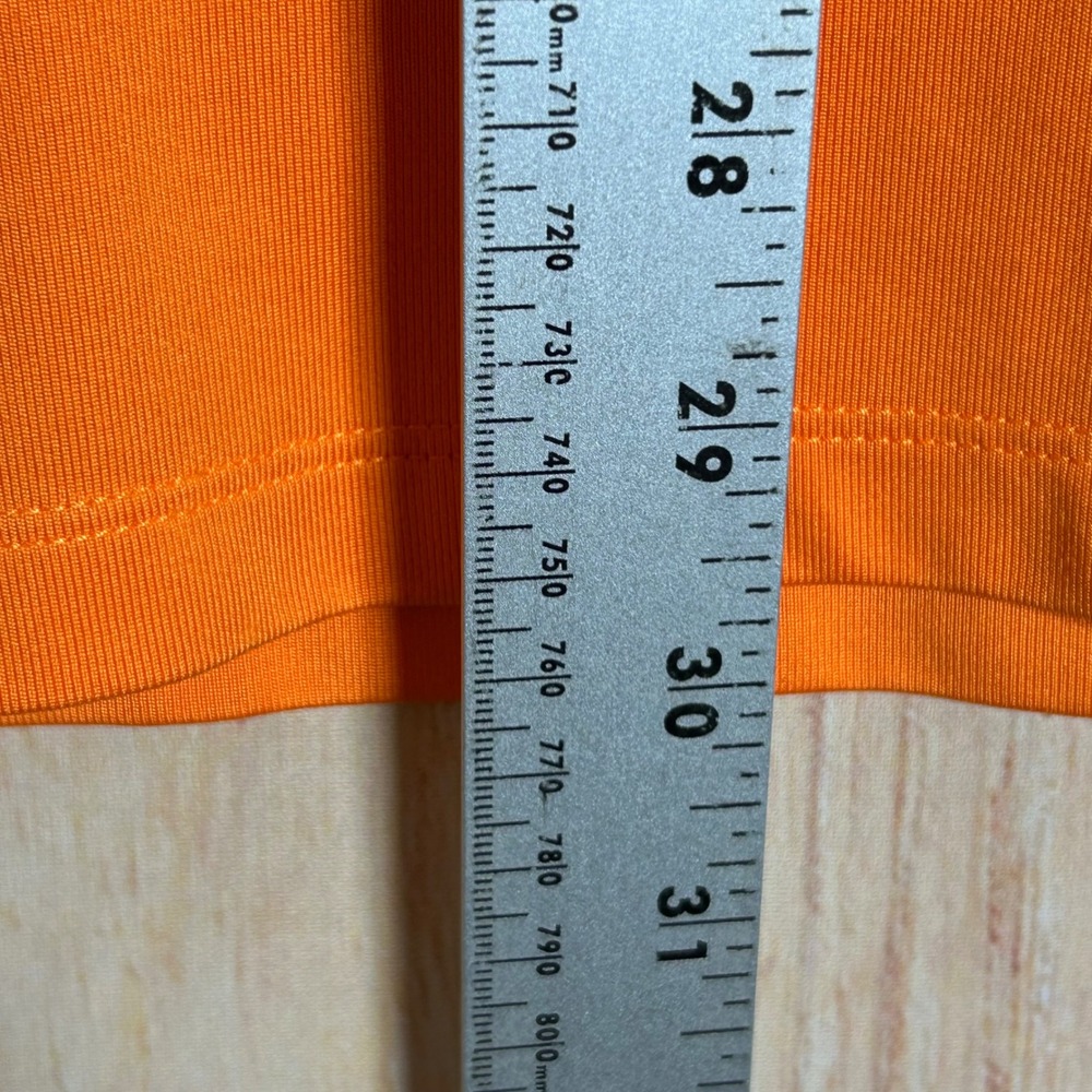 Puma Polo Shirt Mens Large Orange Striped USP Dry Performance Golf Sportswear - Picture 6 of 8